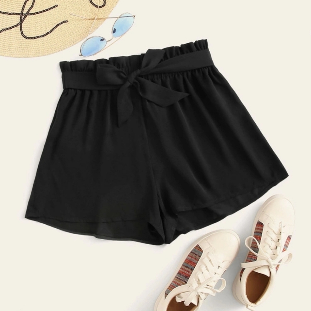 Paperbag Shorts - Black